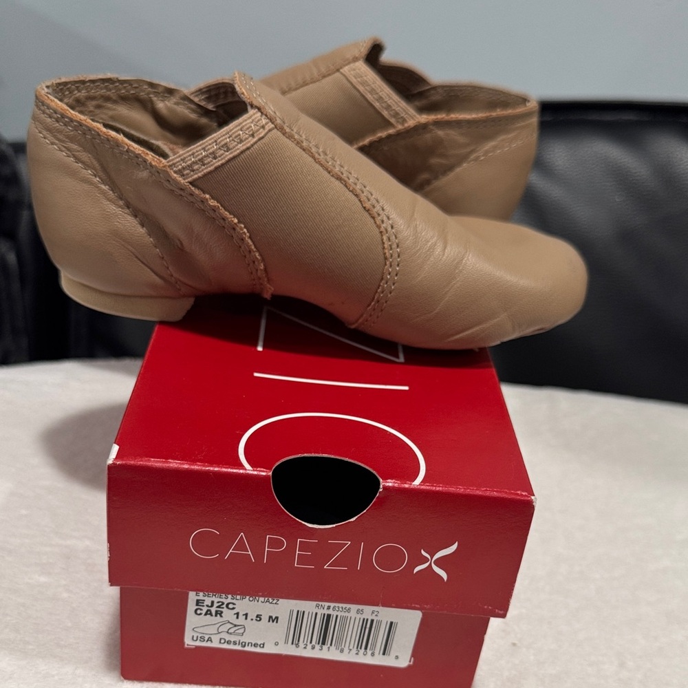 Capezio Beige Slip-On Dance Shoes